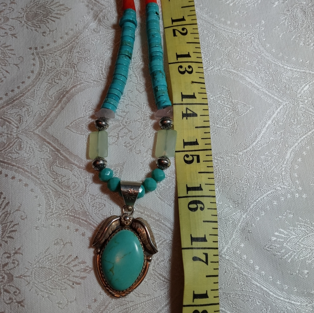 Sterling silver turquoise necklace
